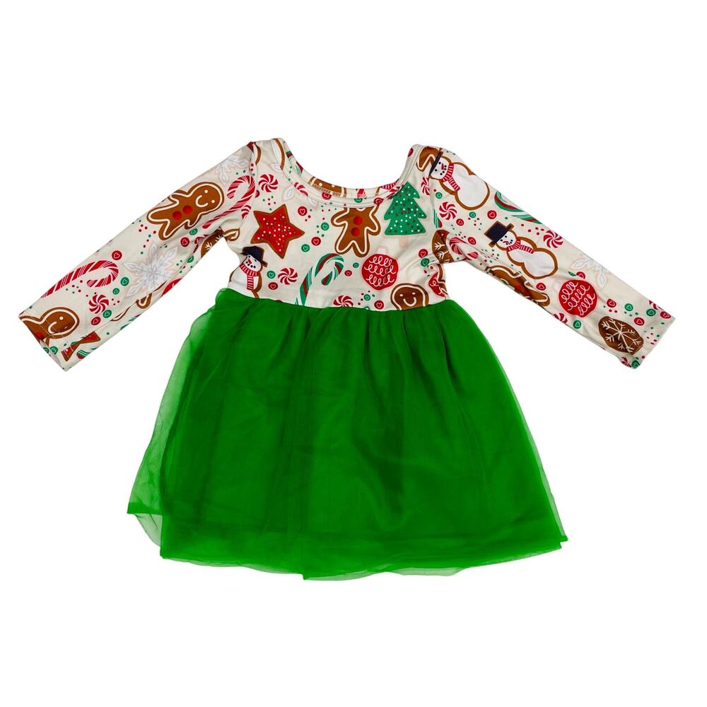 NWT L (4T) Green Christmas Tutu Dress